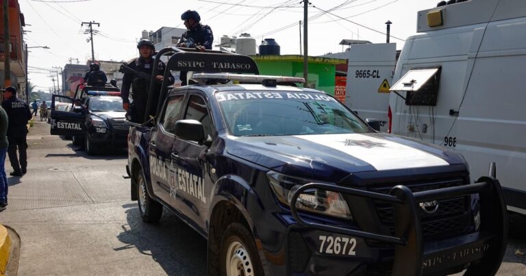Jornada violenta en Tabasco deja ocho muertos, incluidos dos policías estatales