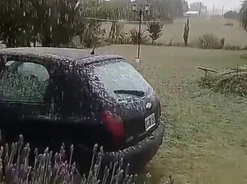 Nevó cerca de Mar del Plata y en localidades cercanas de la Costa Atlántica