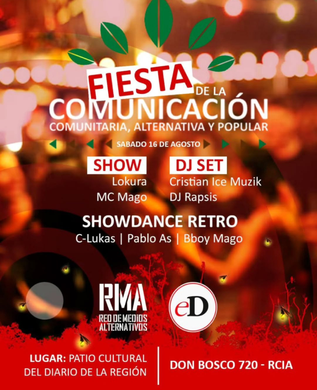 Fiesta Popular en Resistencia para celebrar el 19 Encuentro de la RMA