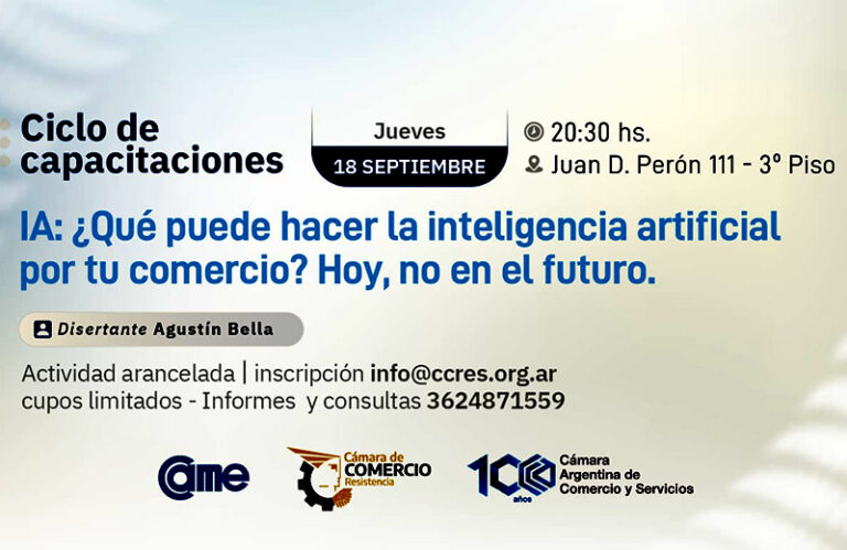 La Cámara de Comercio invita al curso sobre inteligencia artificial aplicada al comercio local