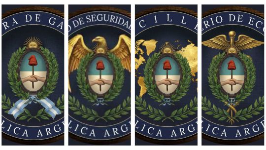 Con un gran error en el Escudo Nacional, el Gobierno presentó sus nuevos sellos ministeriales