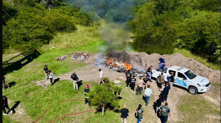 Colonia Benítez: destruyeron más de tres toneladas de marihuana y 80 de cocaína