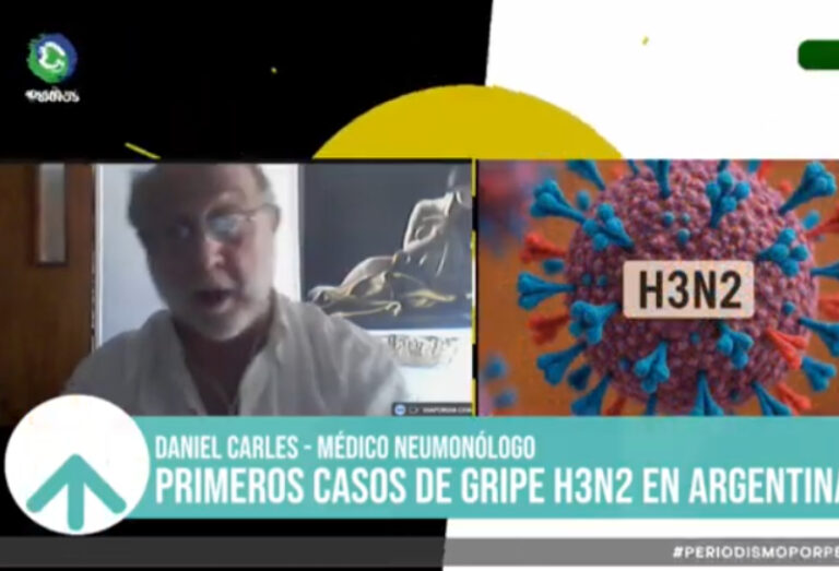 Influenza A (H3N2):Es un virus de mucha contagiosidad, pero de menos mortalidad que el COVID, afirmó el neumonólogo Daniel Carles
