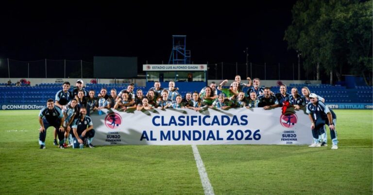 La selección argentina femenina sub 20. clasificó al mundial femenino 2026