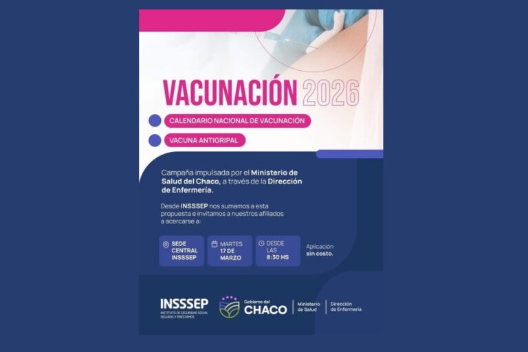 Insssep recibe este martes la Campaña de Vacunación 2026